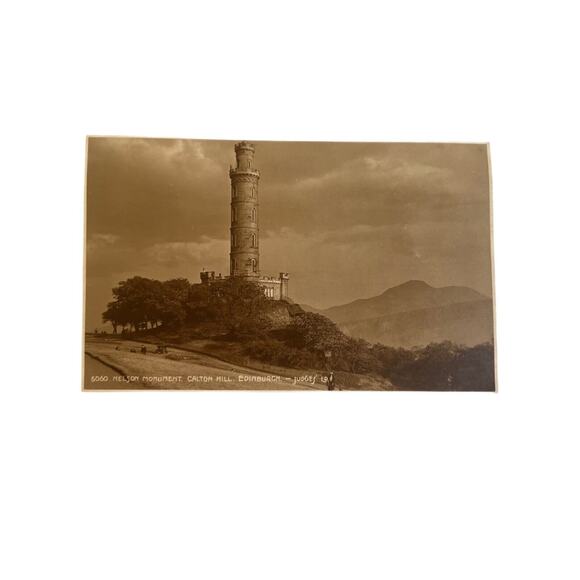 Antique Postcard Ephemera Early 1900s RPPC Scotland Judges LTD Nelson Monument - Picture 2 of 6